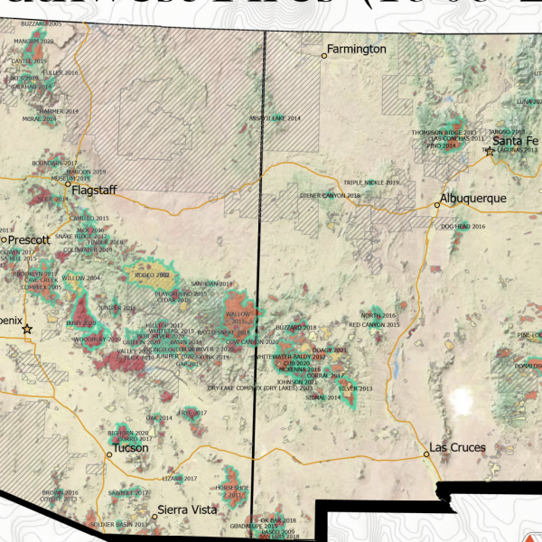 Map: Most Notable Fires in Arizona and New Mexico